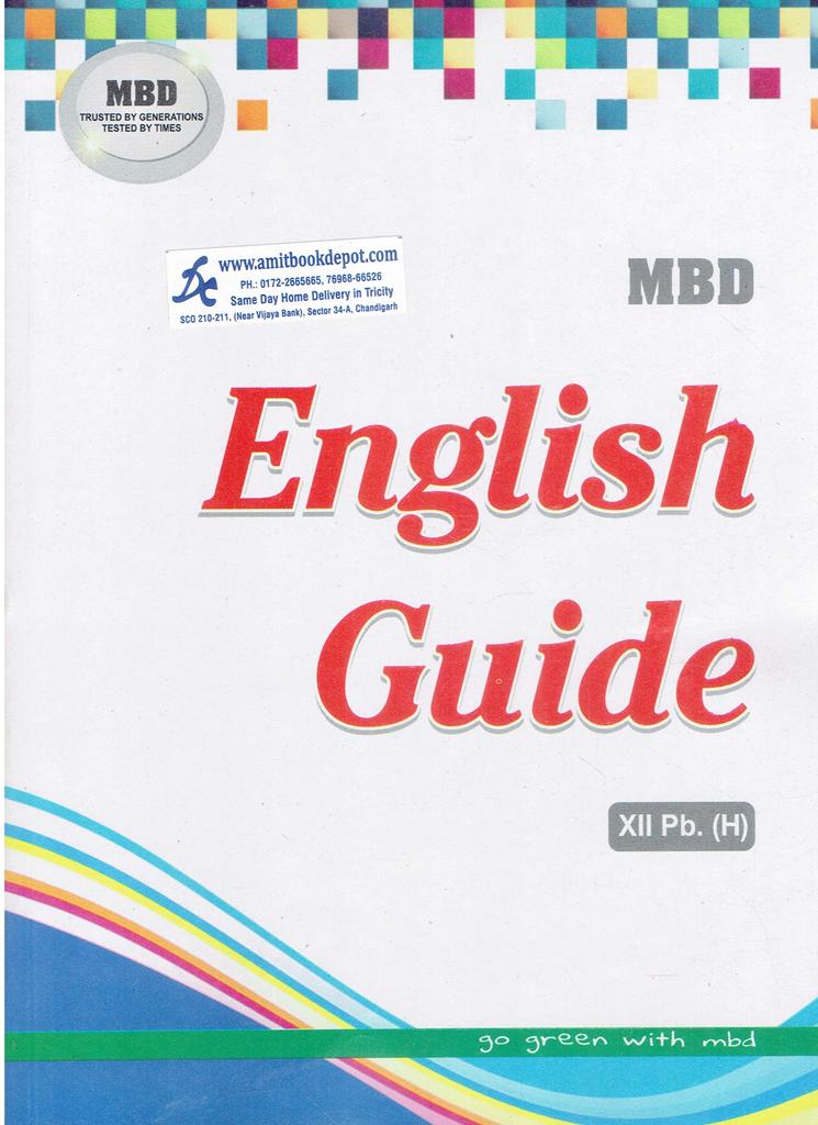 MBD English Guide for Class 12th PSEB (Hindi Medium)