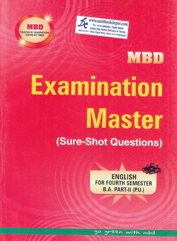 MBD Examination Master English BA 4th Semester PU