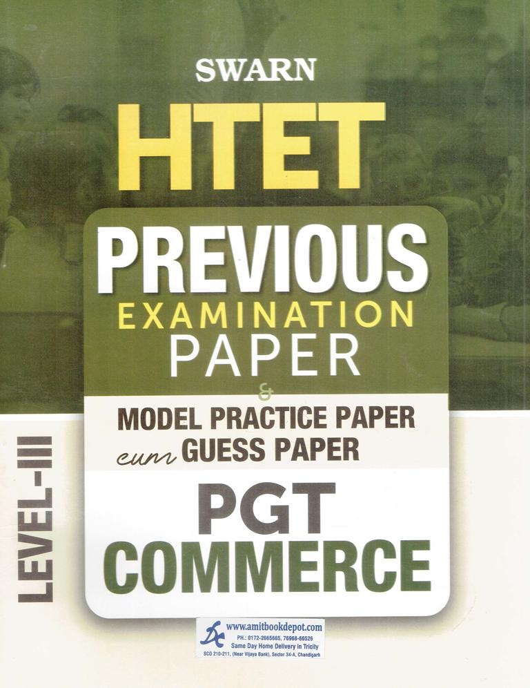 Swarn HTET Previous Examination Paper Level 3 PGT Commerce