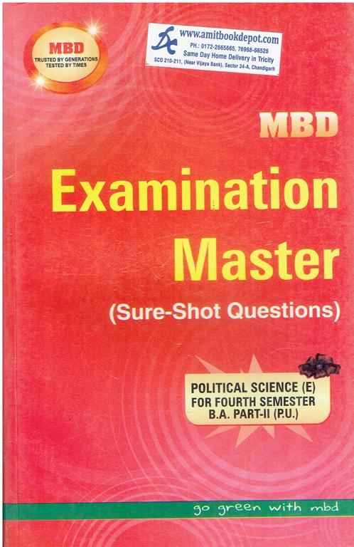 MBD Examination Master Political Science BA 2nd Semester PU