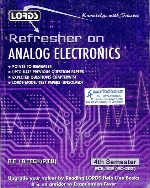 Lords Refresher on Analog Electronics ECE and EIE 4th Sem PTU