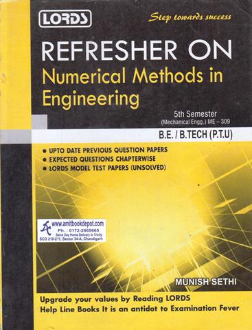 Lords Refresher Numerical Methods in Engineering ME 5th Sem (ME 309) PTU (OLD)