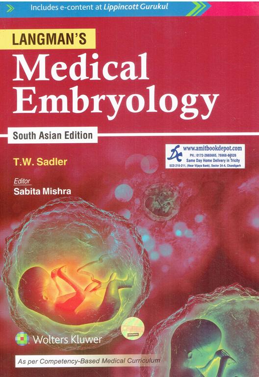 Wolters Langman Medical Embryology South Asian Edition