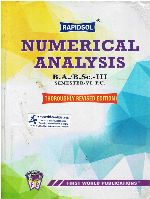 Rapidsol Numerical Analysis for BA and BSc 6th Sem PU Chandigarh