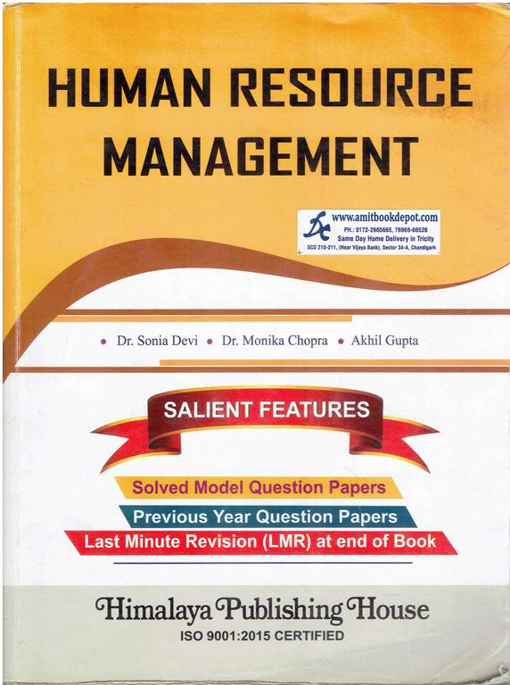 Human Resource Management BCOM 2nd Sem PU Chandigarh