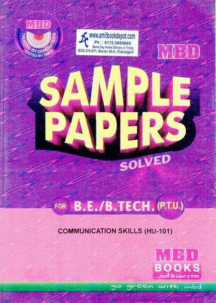 MBD Sample Paper Communication Skills for BE and BTech 1st Year PTU