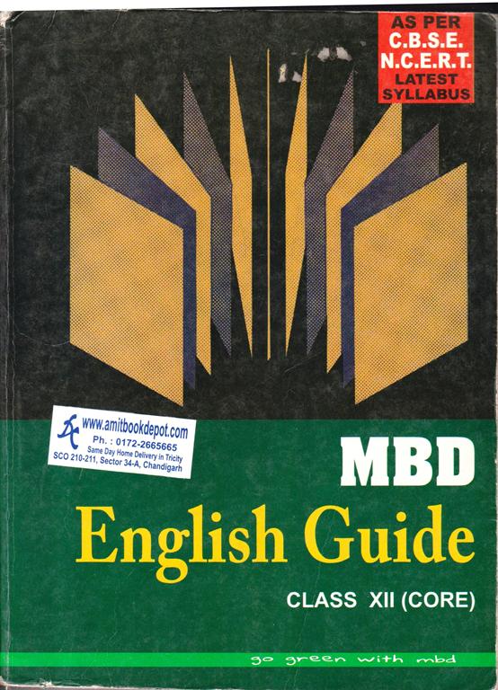 MBD English Guide for Class 12th