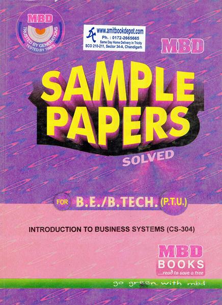 MBD Sample Paper Introduction to Business Systems for BE and BTech PTU