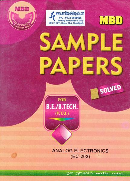 MBD Sample Paper Analog Electronics for BE and BTech 4th Sem PTU