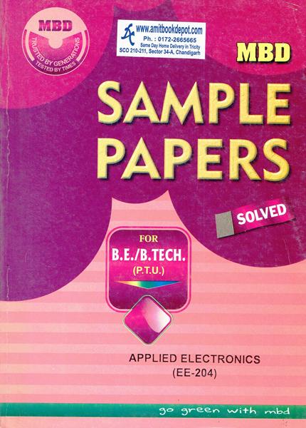 MBD Sample Paper Applied Electronics for BE and BTech 4th Sem PTU