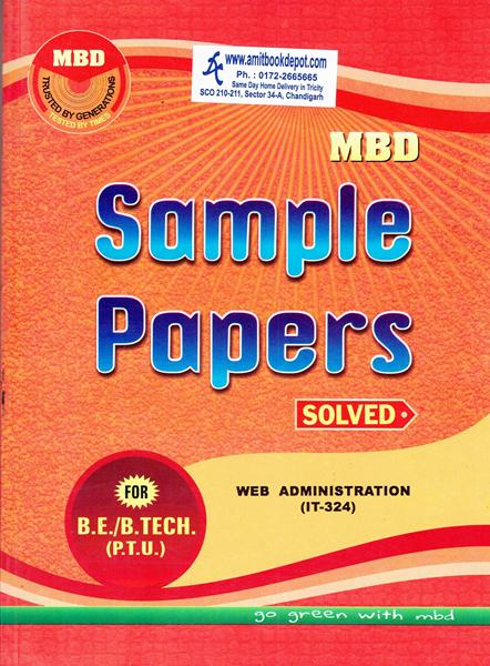 MBD Sample Paper Web Administration for BE and BTech 6th Sem PTU