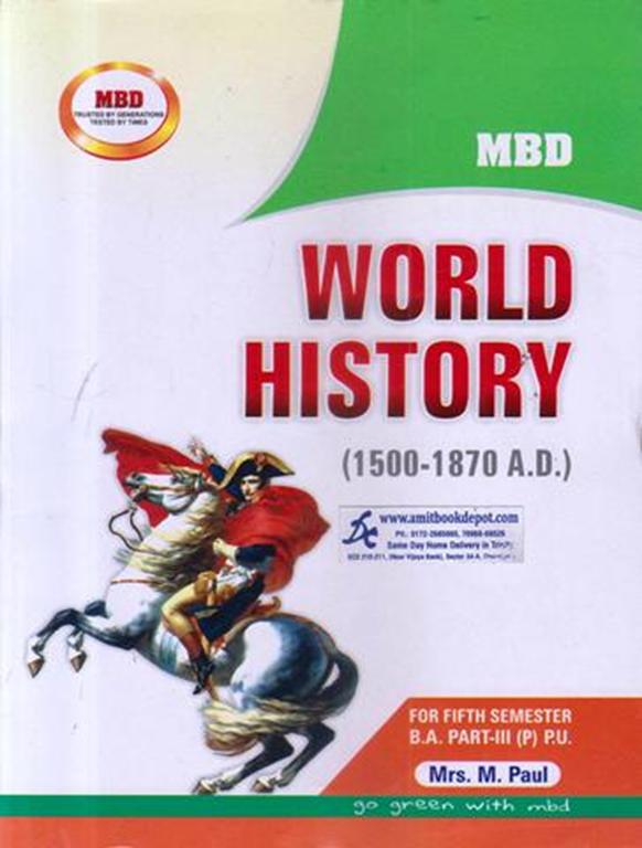 MBD World History (1500-1870 A.D.) BA 5th Sem PU (Punjabi Medium)