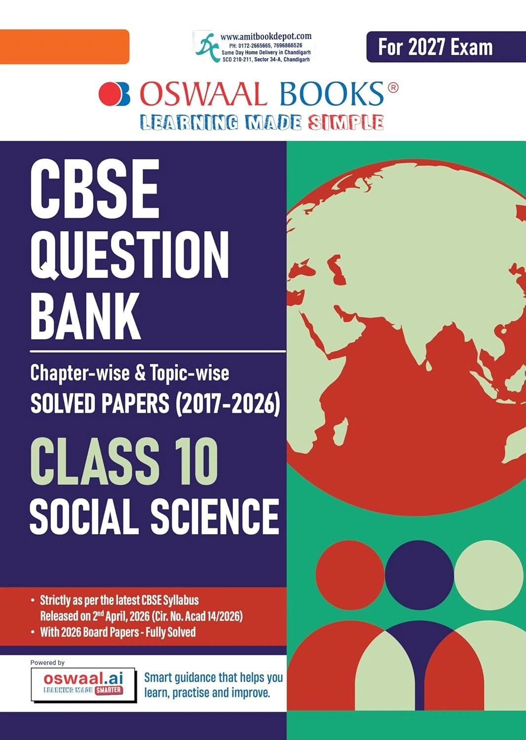 Oswaal CBSE Question Bank Social Science for Class 10th (2017-2026)