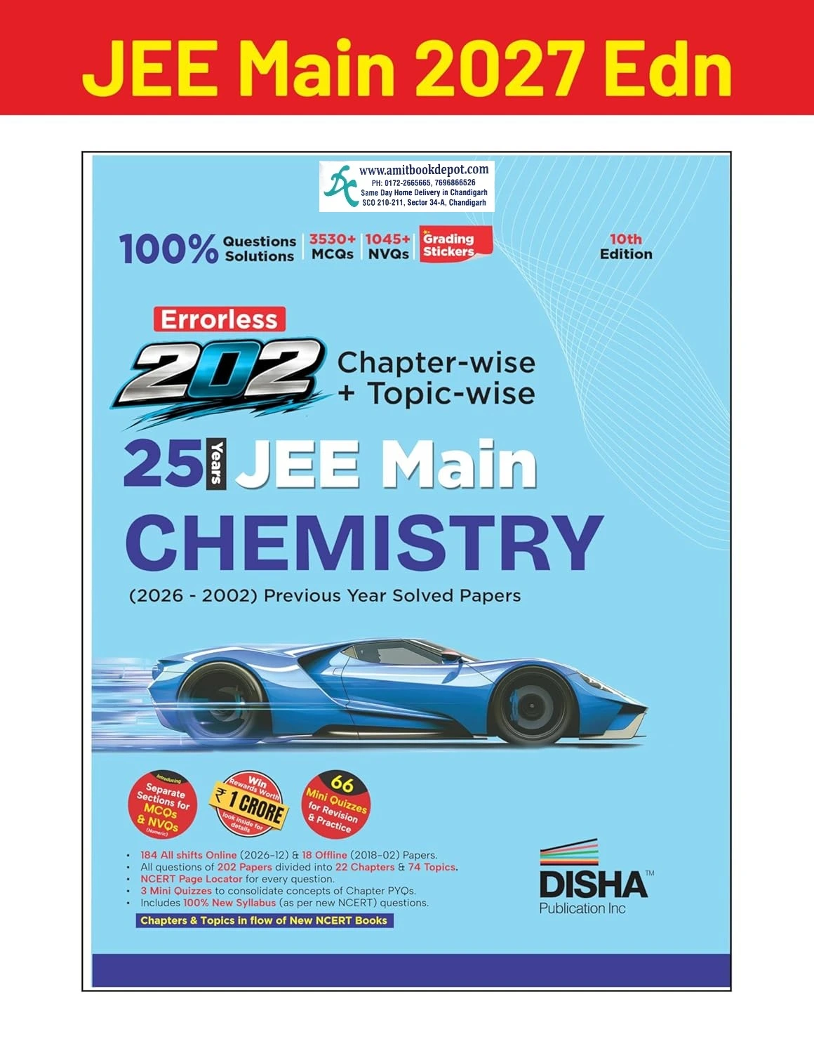Disha 25 Years  JEE Main Chemistry Chapterwise And Topicwise (2026-2002) Previous Years Solved Papers