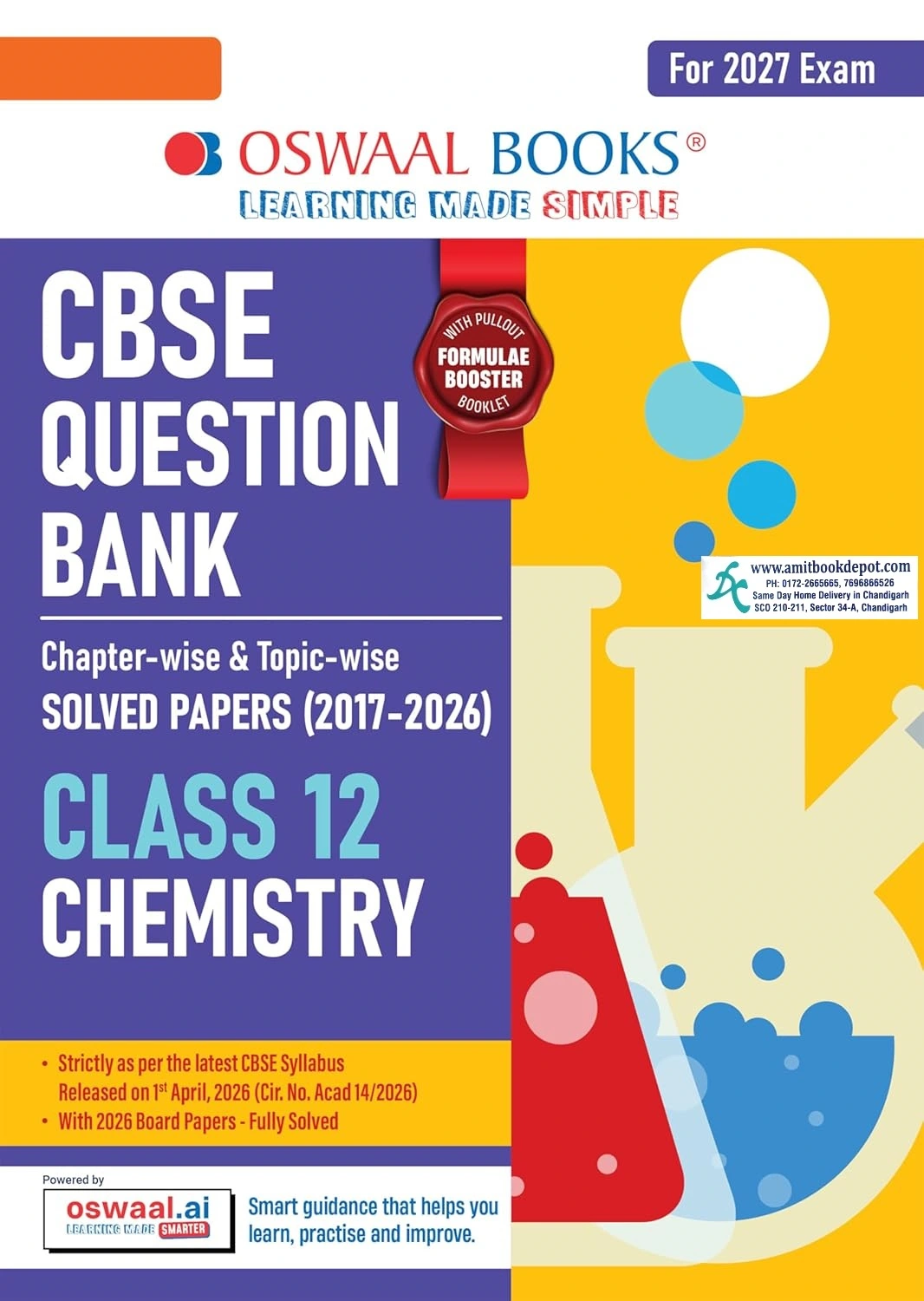 Oswaal CBSE Question Bank Cjapterwise & Topicwise  Solved Papers (2017-2026) Chemistry Class 12th