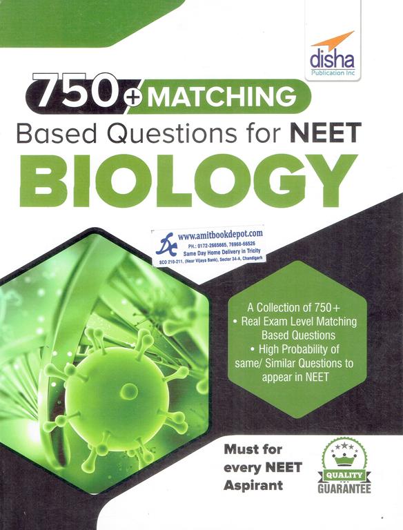 Disha 750 Plus Matching Based Questions for NEET Biology