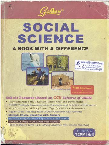 Golden Social Science (A Book with A Difference) for Class 10th (OLD)