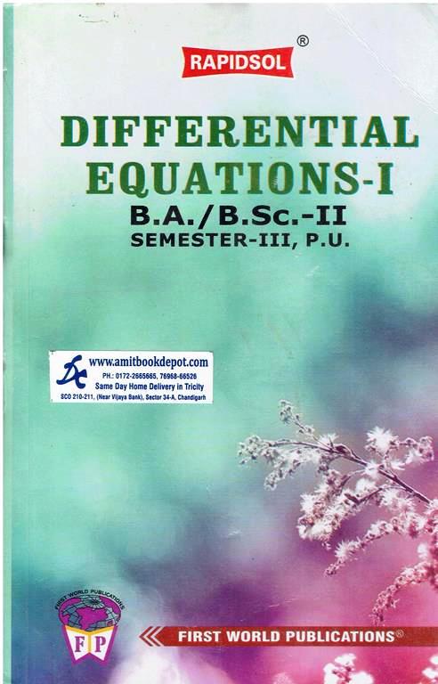 Rapidsol Differential Equations 1 for BA and BSc 3rd Semester PU