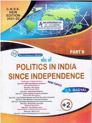 Raj ABC of Politics in India Since Independence Part B for Class 12th (NEW)