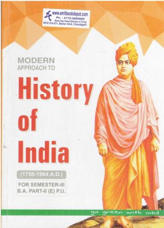 Modern History of India (From 1750 to 1964 AD) BA 3rd Semester PU