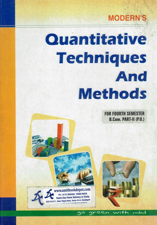 Quantitative Techniques and Methods BCom 4th Semester PU Chandigarh