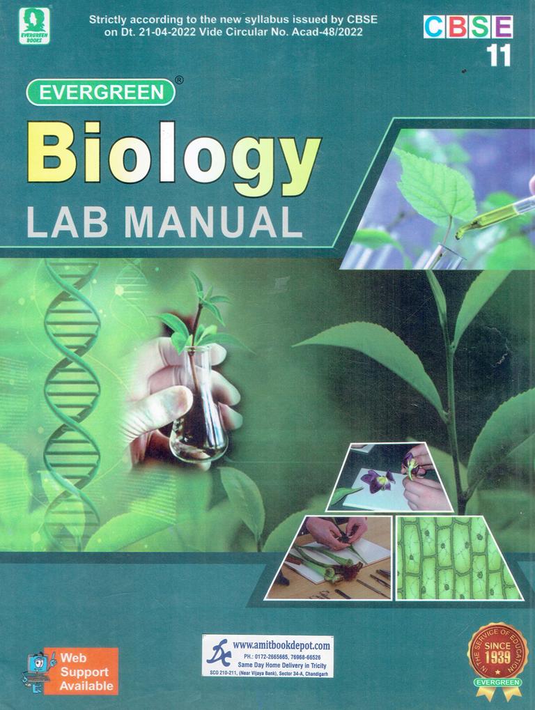 Evergreen CBSE Biology Lab Manual and Practical Record Book Class 11th