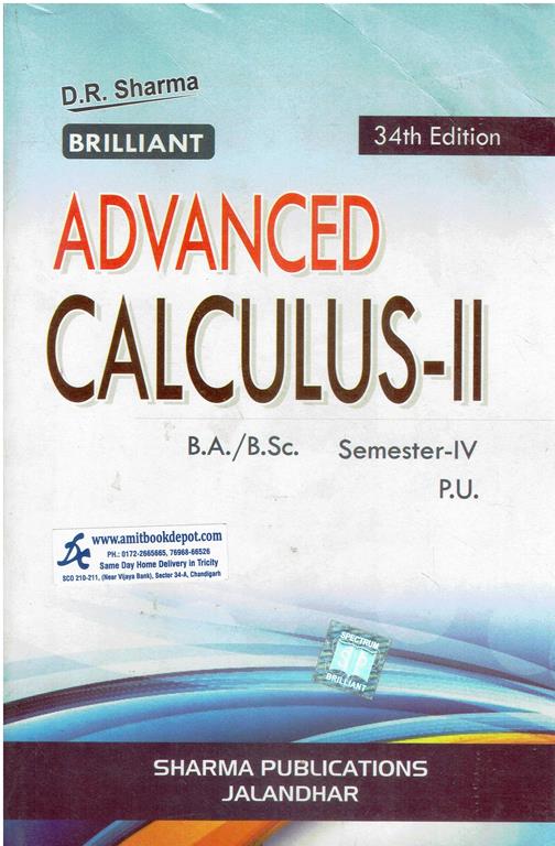 Brilliant Advanced Calculus 2 BA and BSc 4th Semester PU Chandigarh