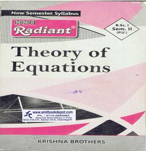 Radiant Theory of Equations BSc 2nd Sem PU (OLD)