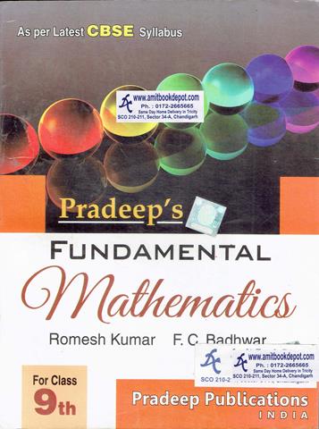 Pradeep Fundamental Mathematics for Class 9th