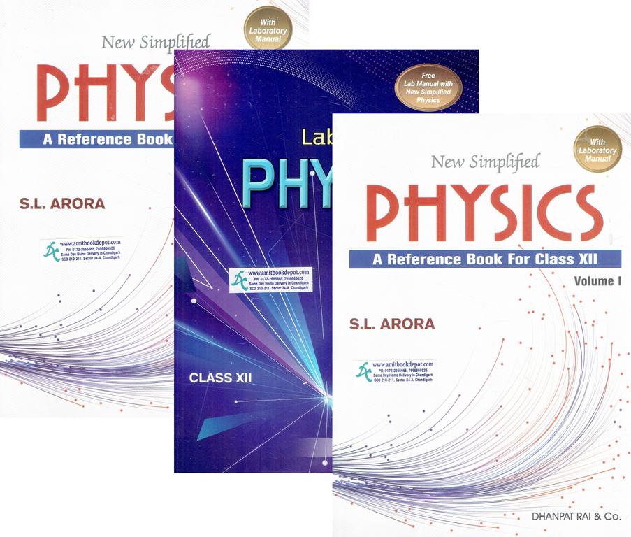 S L Arora New Simplified Physics A Reference Book for Class 12th (Set of Three Volumes)