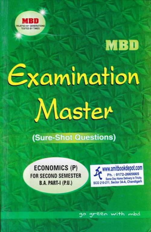 MBD Examination Master Economics BA 2nd Semester PU (Punjabi Medium)