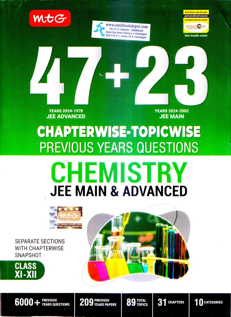 MTG 47-23 Years Chemistry Jee Advanced Chapterwise Solutions  (1978-2024)