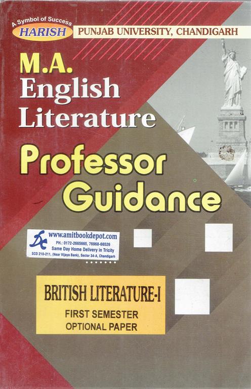 Harish Professor Guidance British Literature 1 MA 1st Sem Optional Paper (NEW)