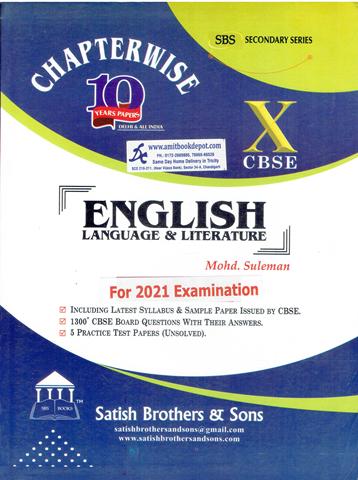 Delhi and All India English Language and Literature  Chapterwise Previous Years Papers for Class 10th