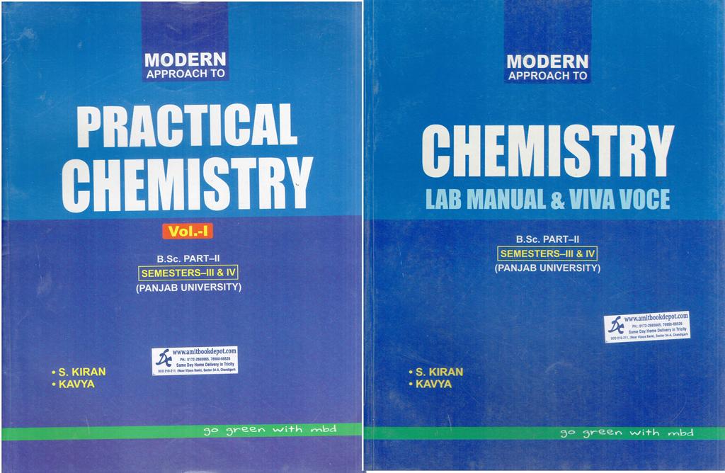 Modern Approach to Practical Chemistry for BSc 3rd and 4th Semester PU Chandigarh (Set of Two Volumes)