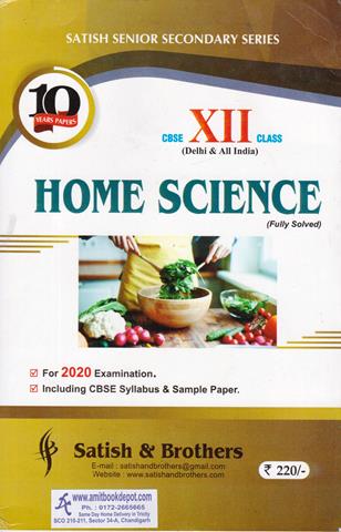 Delhi and All India Home Science Fully Solved for 12th