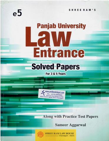 Panjab University 3 and 5 Years Law Entrance Solved Papers (OLD)