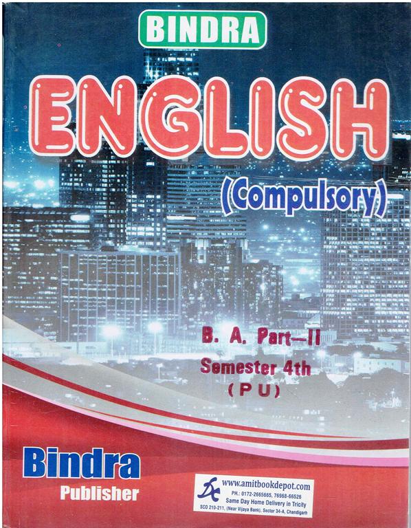 Bindra English (Compulsory) for BA 4th Semester PU