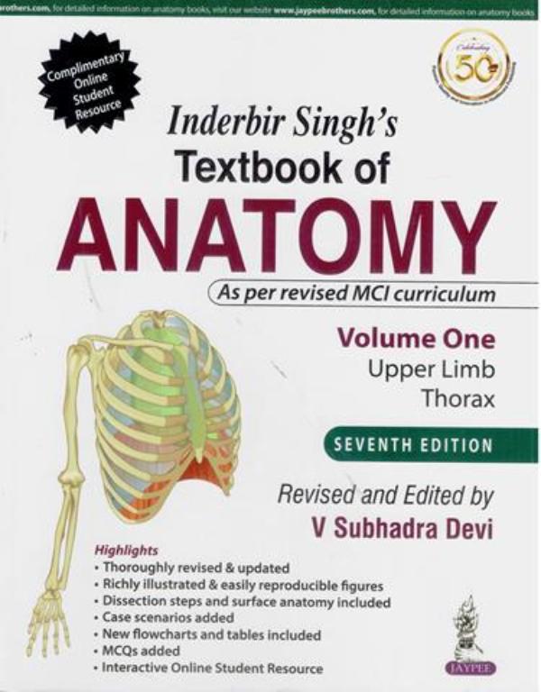 Inderbir Singh Textbook of Anatomy Volume 1