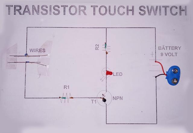 Transistor Touch Switch Working Model with Printed Report