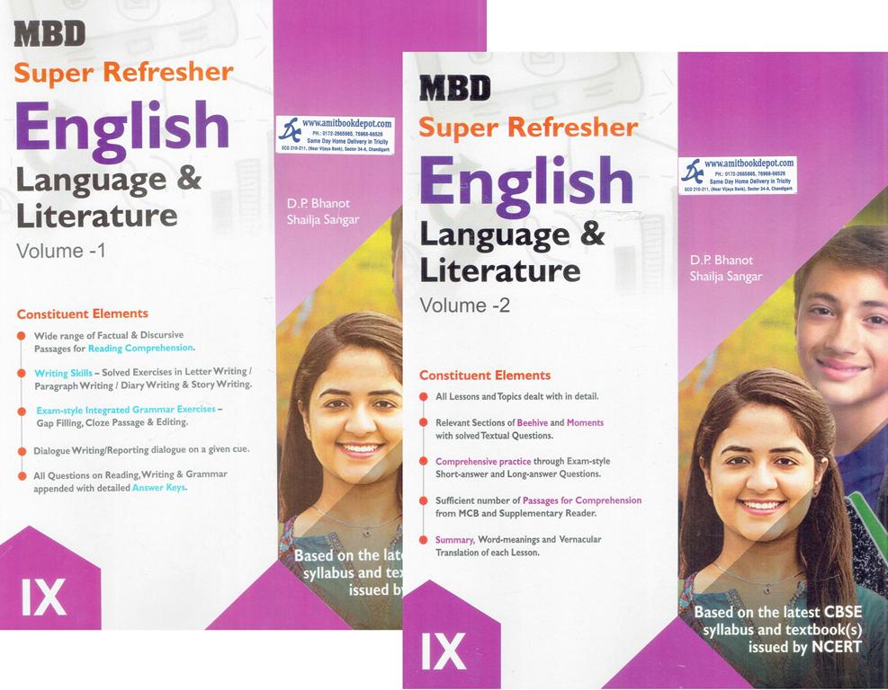 MBD Super Refresher English Language and Literature Class 9th  (Set 2 Volume)