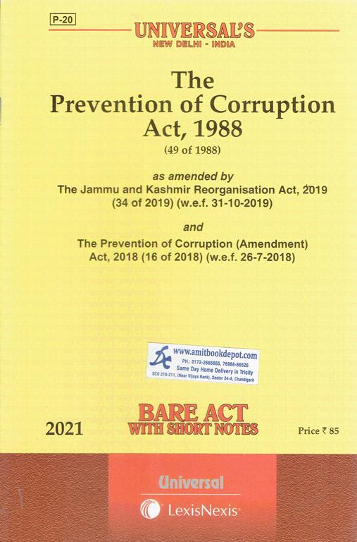 Universal Bare Act The Prevention of Corruption Act 1988