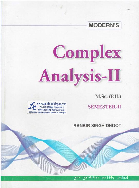 Modern Complex Analysis 2 For M SC Semester 2 Panjab University