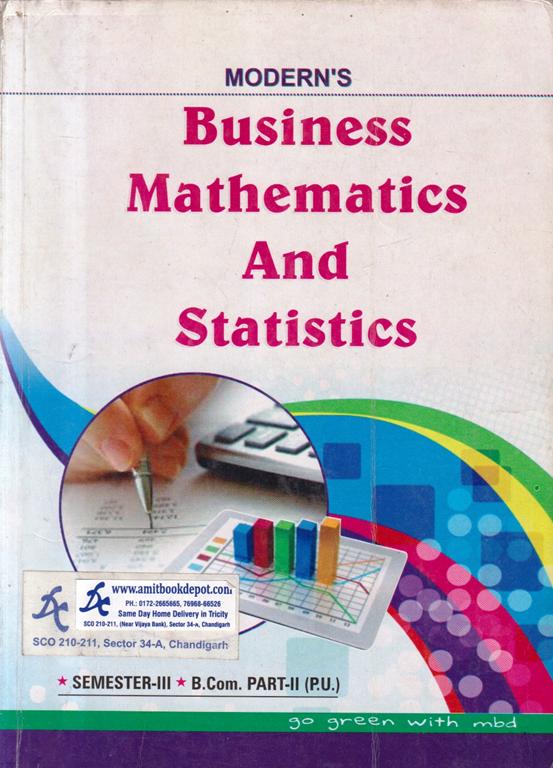 Modern Business Mathematics and Statistics BCom 3rd Semester PU Chandigarh