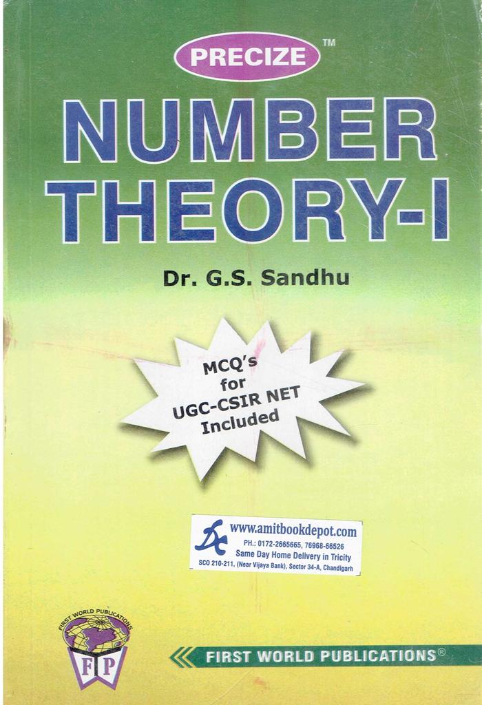 Precize Number Theory for MSc Mathematics Chandigarh