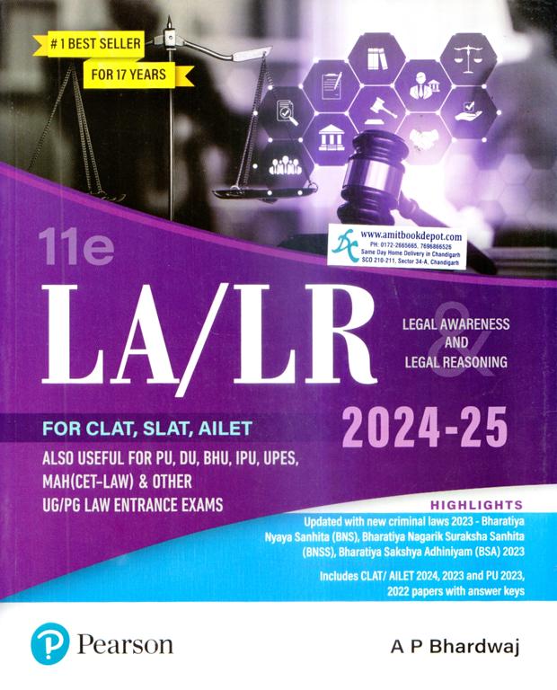 Pearson LA and LR Legal Awareness and Legal Reasoning for CLAT and LLB Exam 2024-2025