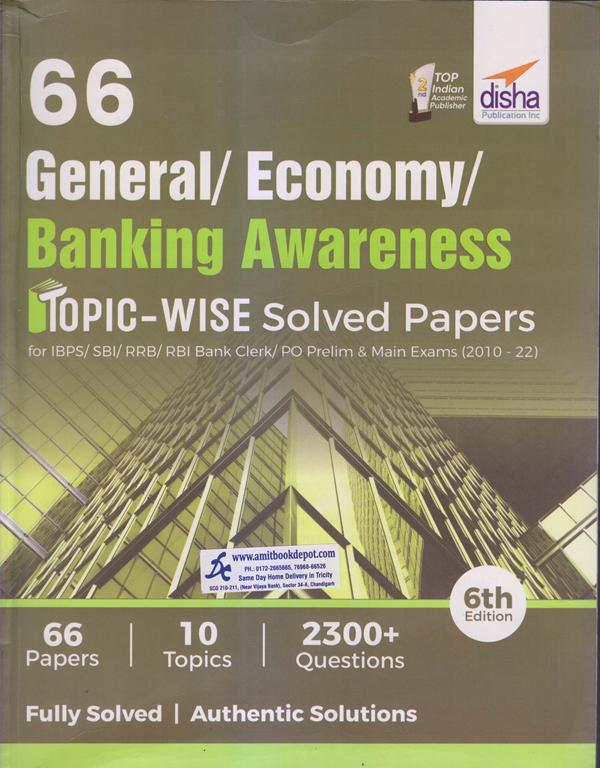 Disha 66 General Economy Banking Awareness Topic Wise Solved Papers