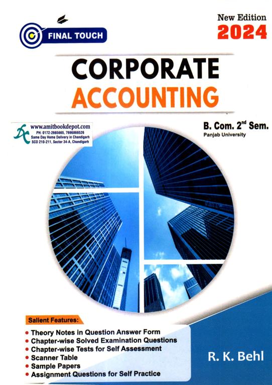 Final Touch Corporate Accounting BCom 2nd Semester PU Chandigarh