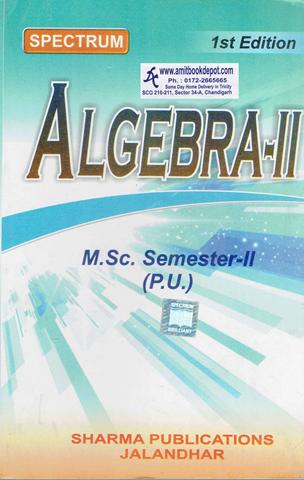 Spectrum Algebra 2 MSc 2nd Sem PU Chandigarh