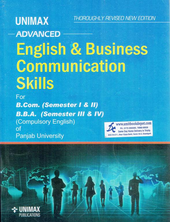 Unimax Advanced English and Business Communication Skills BCom 1st Year and BBA 2nd Year PU Chandigarh